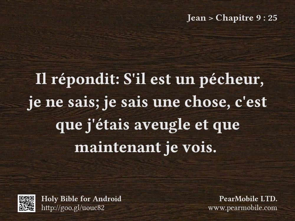 Jean, Chapitre 9:25